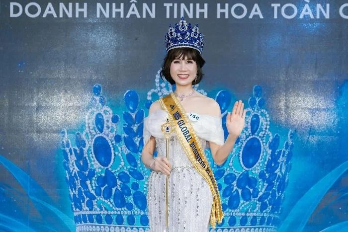 Người đẹp Việt Nam Trương Thị Thu Huyền được xướng tên ở ngôi vị Hoa hậu Doanh nhân tinh hoa toàn cầu 2026. (Nguồn: BTC)