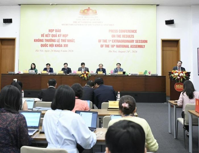 Họp báo về kết quả Kỳ họp không thường lệ thứ Nhất, Quốc hội khóa XVI. (Ảnh: P.K)