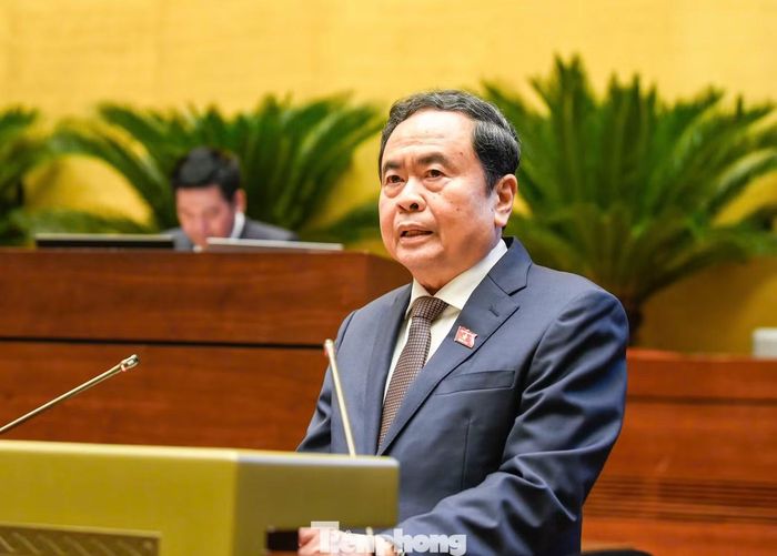  Chủ tịch Quốc hội Trần Thanh Mẫn phát biểu bế mạc. (Ảnh: Như Ý) 