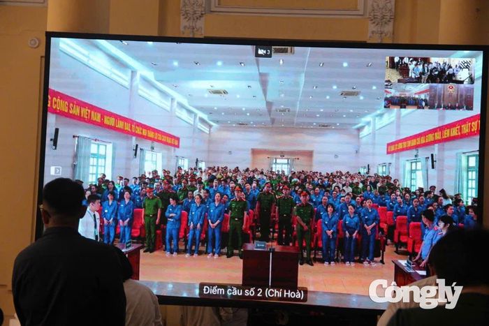 Các bị cáo tại điểm cầu Trại tạm giam Chí Hoà (T30) công an TP.HCM