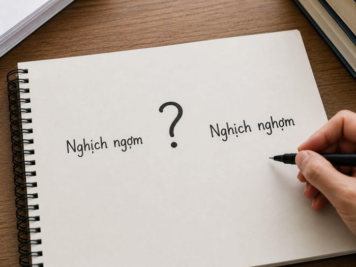 Nghịch ngợm hay nghịch nghợm đúng chính tả? Ảnh minh họa: AI