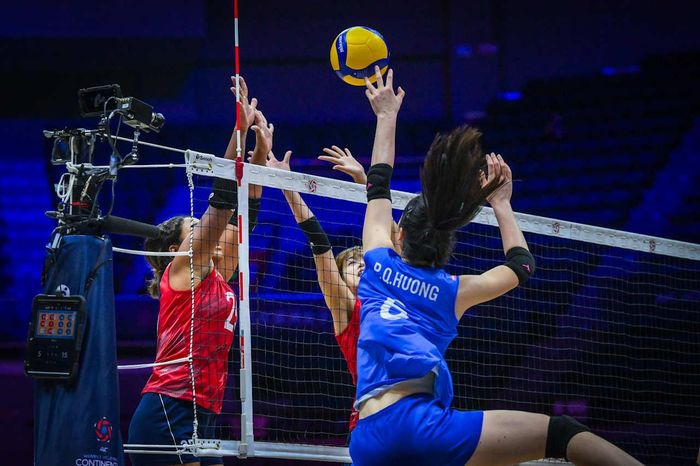Phạm Quỳnh Hương là VĐV chơi hay nhất đội trong trận đấu này.