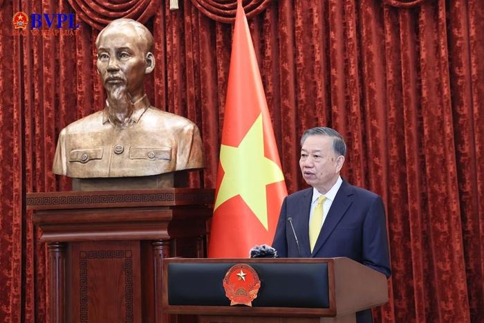  Tổng Bí thư, Chủ tịch nước Tô Lâm phát biểu chỉ đạo và giao nhiệm vụ tại buổi lễ.