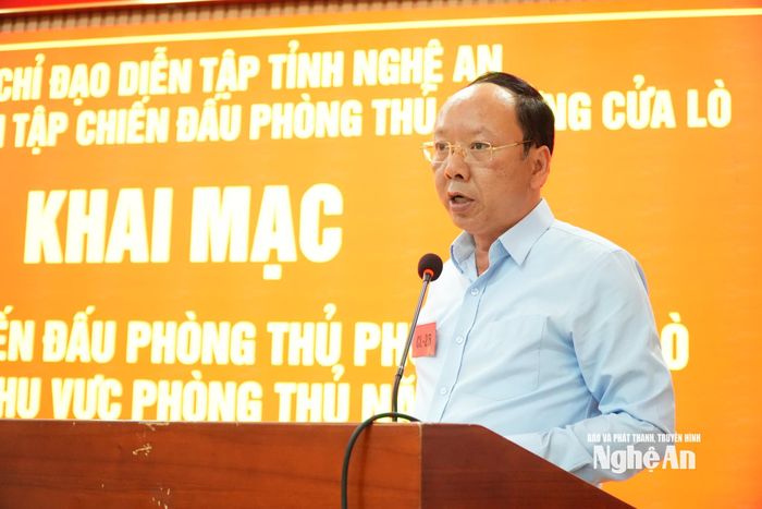 Đồng chí Bùi Thanh An - Ủy viên Ban Thường vụ Tỉnh ủy, Phó Chủ tịch Thường trực UBND tỉnh phát biểu tại lễ khai mạc. Ảnh: Hữu Lương
