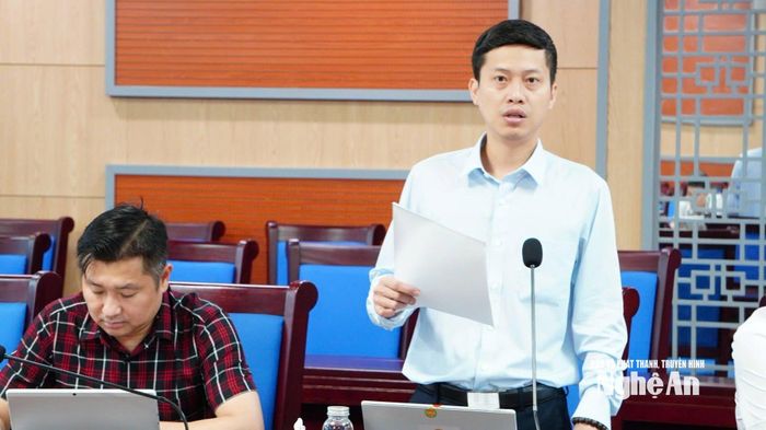 Đồng chí Nguyễn Kỳ Thanh phát biểu tại cuộc làm việc.