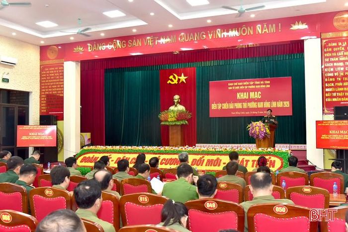 Toàn cảnh khai mạc diễn tập chiến đấu trong khu vực phòng thủ năm 2026.
