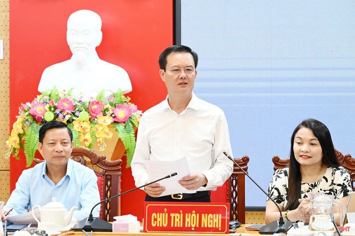 Phó Chủ tịch Thường trực UBND tỉnh Trần Báu Hà phát biểu chỉ đạo tại hội nghị.