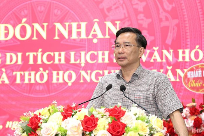 Ông Nguyễn Viết Trường - Giám đốc Sở VH-TT&DL phát biểu tại buổi lễ.