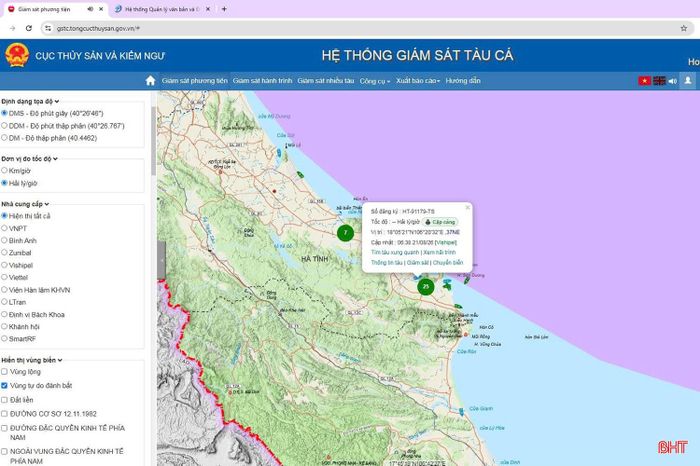 Đến nay, 55/55 tàu cá thuộc diện bắt buộc lắp đặt thiết bị giám sát hành trình (VMS) đã được lắp đặt và duy trì kết nối, đạt tỷ lệ 100%.
