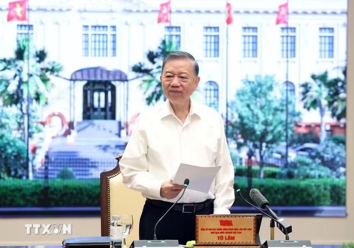 Tổng Bí thư, Chủ tịch nước Tô Lâm phát biểu chỉ đạo. (Ảnh: Thống Nhất/TTXVN)