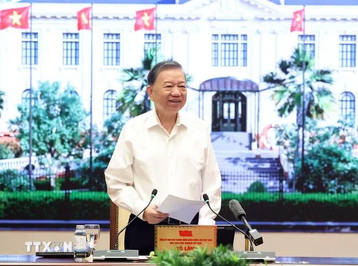 Tổng Bí thư, Chủ tịch nước Tô Lâm phát biểu chỉ đạo. (Ảnh: Thống Nhất/TTXVN)