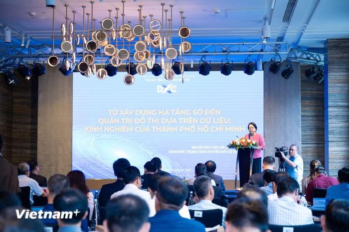 Các đại biểu phát biểu tại Hội thảo. (Ảnh: Minh Sơn/Vietnam+)