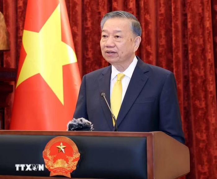 Tổng Bí thư, Chủ tịch nước Tô Lâm phát biểu giao nhiệm vụ. (Ảnh: Thống Nhất/TTXVN)