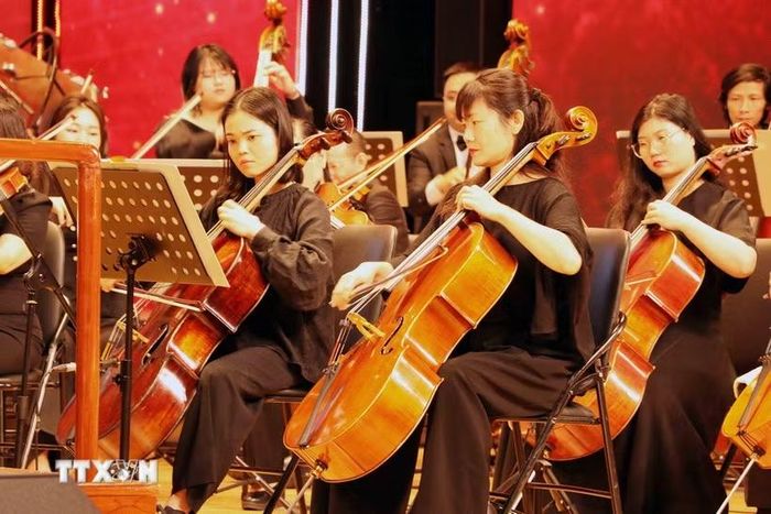 Hòa nhạc mang tên “Những miền âm thanh - Realms of Sound,” diễn ra vào tối 29/8 tại Nhà hát Hoa Phượng (Hải Phòng). (Ảnh: Hoàng Ngọc/TTXVN)