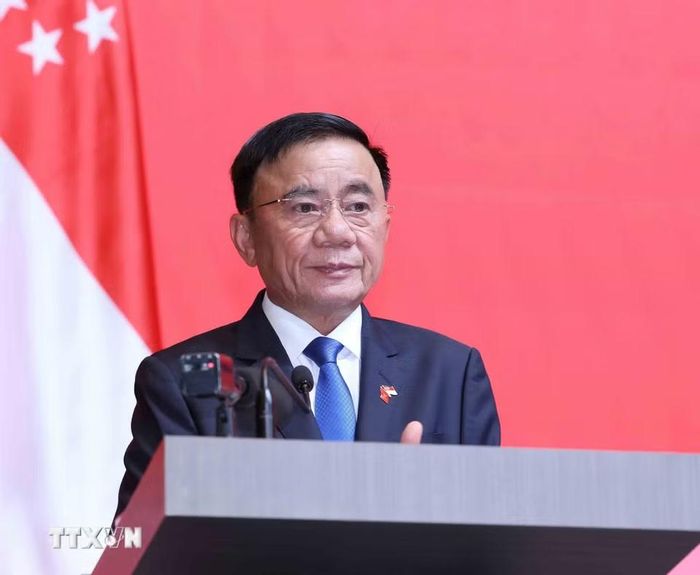 Thường trực Ban Bí thư Trần Cẩm Tú phát biểu tại Lễ kỷ niệm. (Ảnh: Phương Hoa/TTXVN)