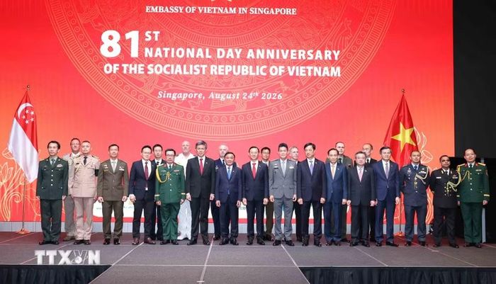 Thường trực Ban Bí thư Trần Cẩm Tú cùng các đại biểu dự Lễ kỷ niệm. (Ảnh: Phương Hoa/TTXVN)