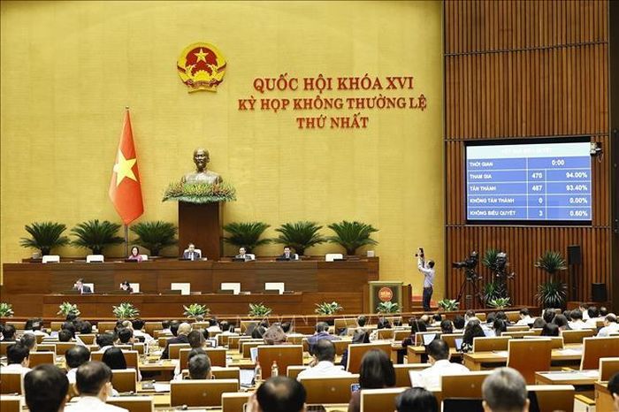 Quốc hội biểu quyết thông qua Luật sửa đổi, bổ sung một số điều của Luật Kiến trúc. Ảnh: Doãn Tấn/TTXVN