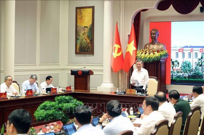 Tổng Bí thư, Chủ tịch nước Tô Lâm phát biểu chỉ đạo. Ảnh: Thống Nhất/TTXVN