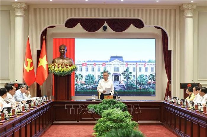 Tổng Bí thư, Chủ tịch nước Tô Lâm phát biểu chỉ đạo. Ảnh: Thống Nhất/TTXVN