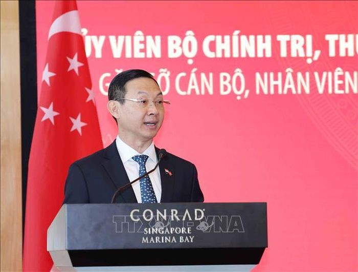 Đại sứ Việt Nam tại Singapore Trần Phước Anh phát biểu. Ảnh: Phương Hoa/TTXVN