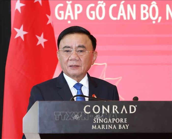 Thường trực Ban Bí thư Trần Cẩm Tú phát biểu tại buổi gặp mặt. Ảnh: Phương Hoa/TTXVN
