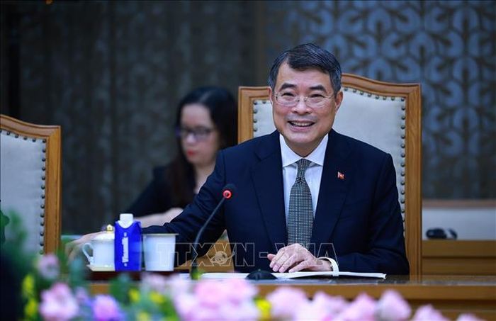 Thủ tướng Lê Minh Hưng tại cuộc tiếp Bộ trưởng Ngoại giao Cộng hòa Chile Francisco Pérez Mackenna. Ảnh: Dương Giang/TTXVN