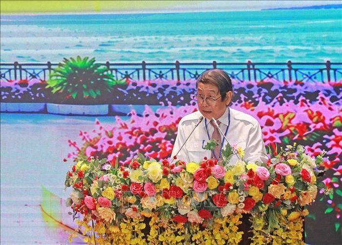 Nghệ sĩ Ưu tú Trường Giang, Trưởng Ban Giám khảo hội thi, phát biểu tại lễ bế mạc.