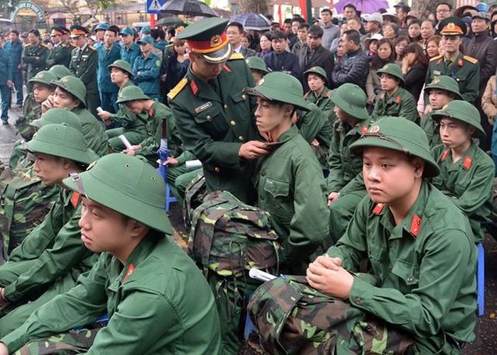 Công dân nhập ngũ. Ảnh minh họa