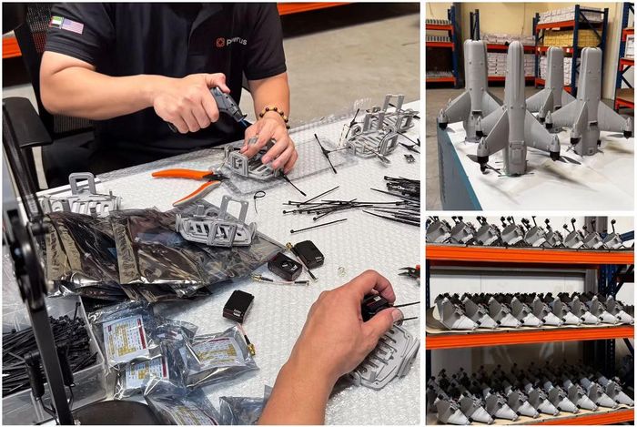 Một cơ sở ở Các Tiểu vương quốc Arab Thống nhất chuyên sản xuất thiết bị đánh chặn máy bay không người lái cho Powerus, một công ty khởi nghiệp của Mỹ. Ảnh: NYTimes.
