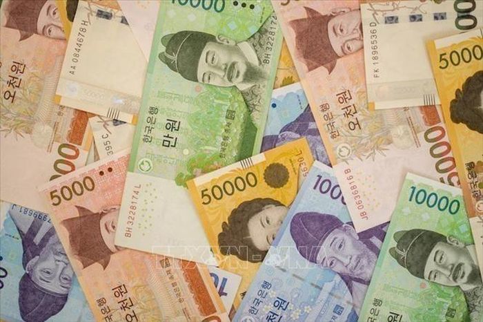 Đồng won của Hàn Quốc. Ảnh: freepik.com/TTXVN