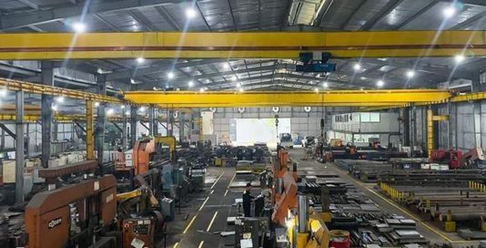 Công ty TNHH Sản xuất Thương mại Dịch vụ Hảo An Phát chú trọng xây dựng không gian làm việc an toàn, đảm bảo chế độ phúc lợi và thiết lập cơ chế đối thoại thường xuyên với người lao động. Ảnh: Ngọc Quỳnh/Bnews/vnanet.vn
