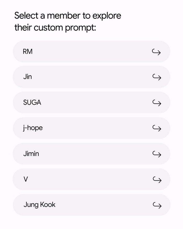 Khám phá những câu hỏi BTS dành cho Gemini