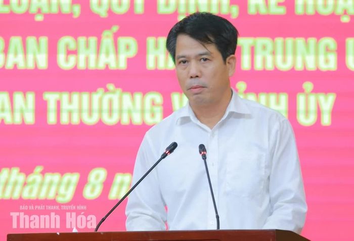 Trưởng Ban Tuyên giáo và Dân vận Tỉnh ủy Đào Xuân Yên quán triệt các chỉ thị của Trung ương về đẩy mạnh học tập, thực hành tư tưởng, đạo đức, phương pháp, phong cách Hồ Chí Minh và tăng cường giáo dục lý luận chính trị, lý tưởng cách mạng trong giai đoạn mới.