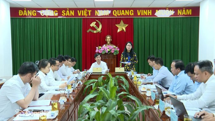 Ủy viên Ban Thường vụ Thành ủy, Phó Chủ tịch Thường trực HĐND thành phố Đồng Nai Đặng Minh Nguyệt phát biểu tại buổi làm việc. Ảnh: Đặng Hùng