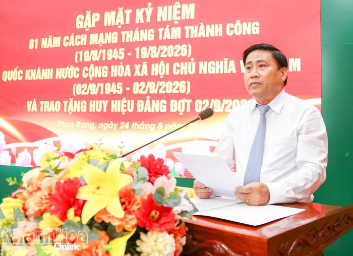 Đồng chí Lâm Đông phát biểu tại buổi lễ.