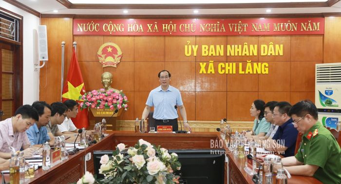 Đồng chí Dương Xuân Huyên, Phó Chủ tịch Thường trực HĐND tỉnh phát biểu tại buổi kiểm tra