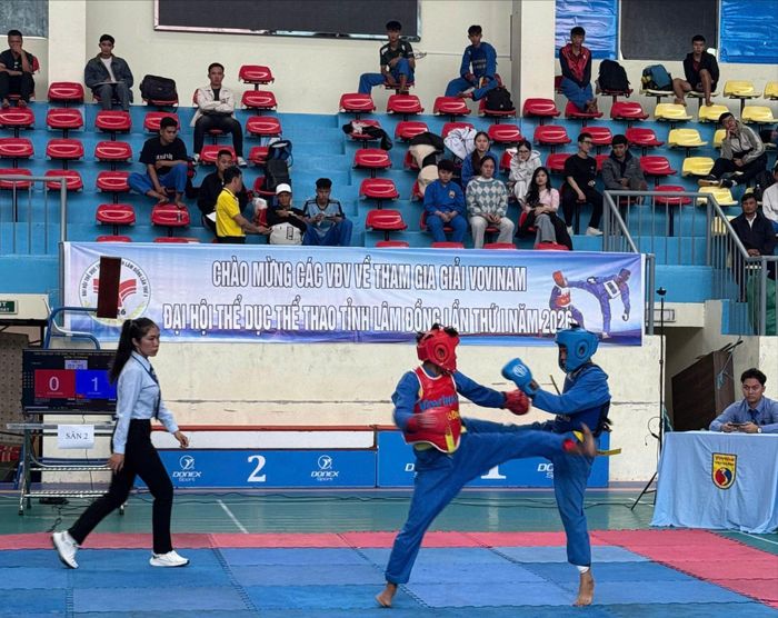 Môn Vovinam tại Đại hội Thể dục thể thao tỉnh chứng kiến trình độ chuyên môn cao của các VĐV trẻ