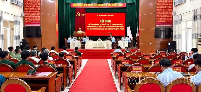 Thực hành phần cơ chế lãnh đạo, chỉ đạo chuyển trạng thái quốc phòng.