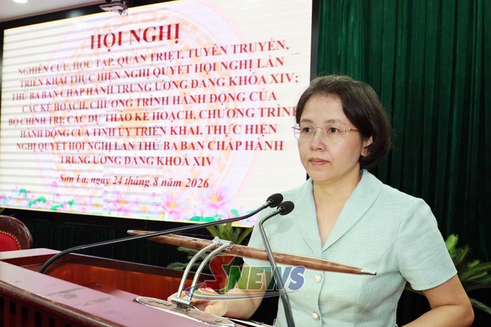Đồng chí Dương Tú Anh, Ủy viên Ban Thường vụ Tỉnh ủy, Chủ nhiệm Ủy ban Kiểm tra Tỉnh ủy quán triệt nội dung Quy định số 207-QĐ/TW.
