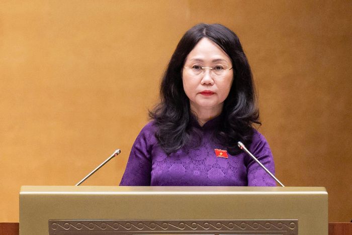 Bộ trưởng Bộ Văn hóa, Thể thao và Du lịch Lâm Thị Phương Thanh. Ảnh: Media Quốc hội.