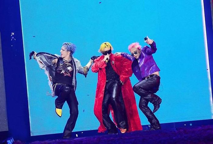 G-Dragon, Taeyang và Daesung trong tour diễn kỷ niệm 20 năm BigBang ra mắt công chúng (Ảnh: YG Entertianment).