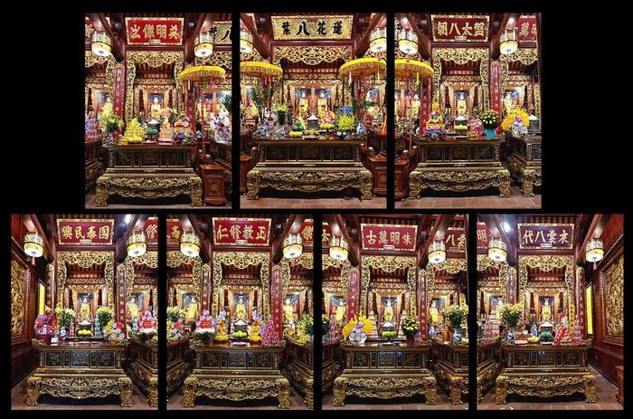 Không giang thờ phụng 8 vị vua triều Lý