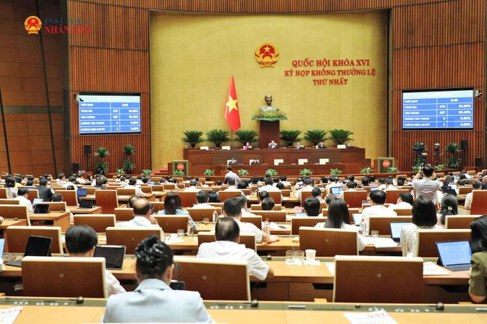 Quốc hội biểu quyết thông qua Luật sửa đổi, bổ sung một số điều của Luật Kiến trúc. Ảnh: Khánh Duy