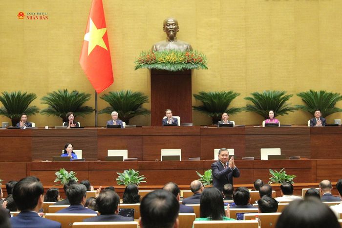 Tổng Bí thư, Chủ tịch nước Tô Lâm dự phiên bế mạc. Ảnh: Hồ Long