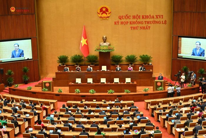 Chủ tịch Quốc hội Trần Thanh Mẫn phát biểu bế mạc. Ảnh: Quang Khánh