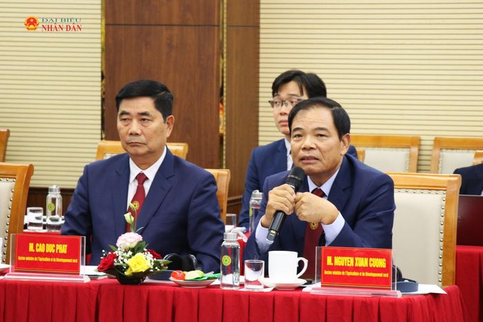Nguyên Bộ trưởng Bộ Nông nghiệp và Phát triển nông thôn Nguyễn Xuân Cường phát biểu. Ảnh: Đắc Trường