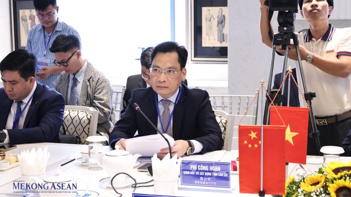 Giám đốc Sở Xây dựng Lào Cai Phí Công Hoan trao đổi tại phiên thảo luận. Ảnh: Thu Thảo/Mekong ASEAN.