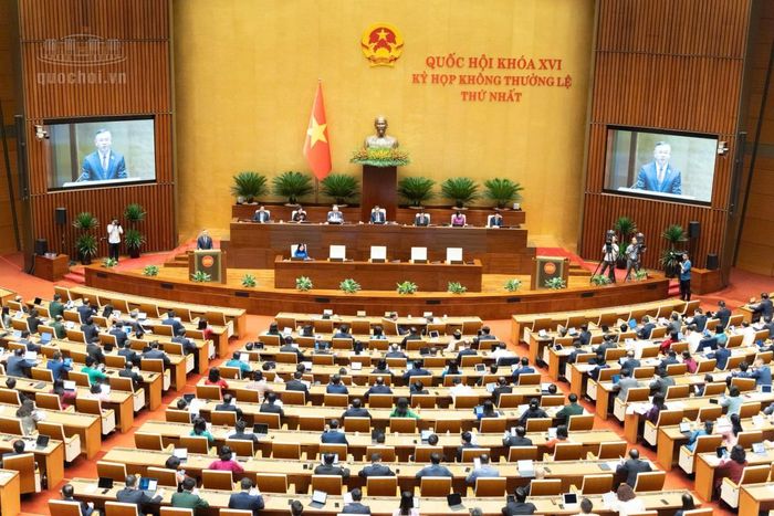 Quốc hội họp phiên chiều ngày 24/8. Ảnh: Media Quốc hội