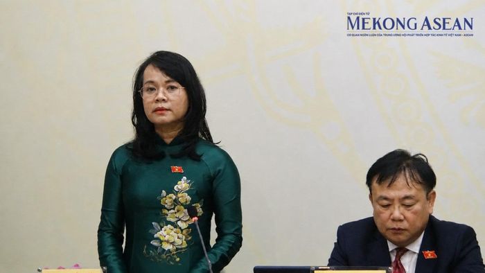 Bà Phạm Thị Hồng Yến nói về các chính sách kinh tế. Ảnh: Đinh Nhung/Mekong ASEAN