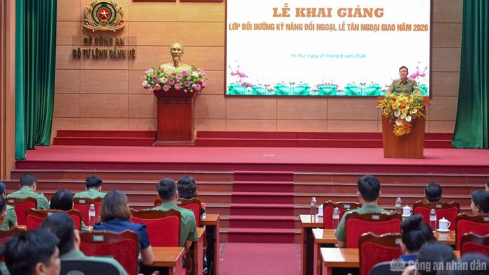 Quang cảnh Lễ khai giảng.